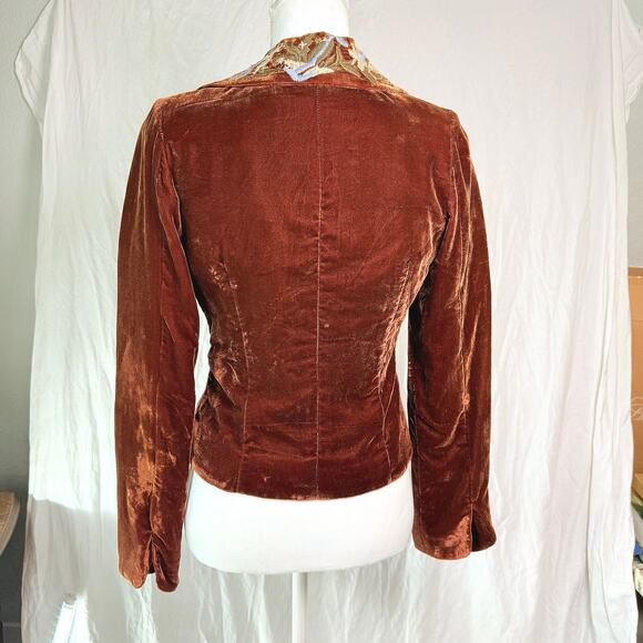 True Meaning Embroidered Velvet Blazer Jacket, Anthropologie, Women’s Size 2 EUC - Picture 5 of 11
